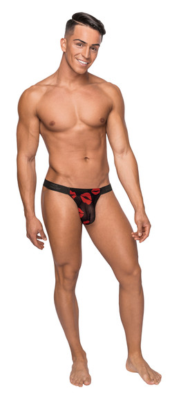 Kiss Me - Micro Thong v - Small/ Medium - Sheer Lips Kiss Me - Micro Thong v - Small/ Medium - Sheer Lips