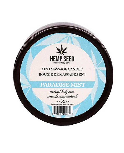 Hemp Seed 3-in-1 Massage Candle - Paradise Mist 6 Oz Hemp Seed 3-in-1 Massage Candle - Paradise Mist 6 Oz