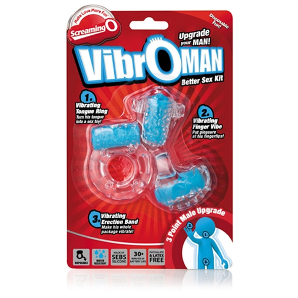 Screaming O Vibro Man - Each - Blue Screaming O Vibro Man - Each - Blue