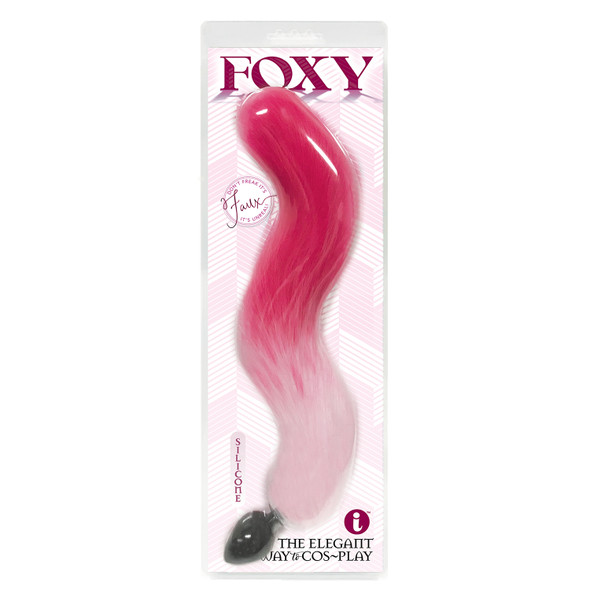 Foxy Fox Tail Silicone Butt Plug - Pink Gradient Foxy Fox Tail Silicone Butt Plug - Pink Gradient