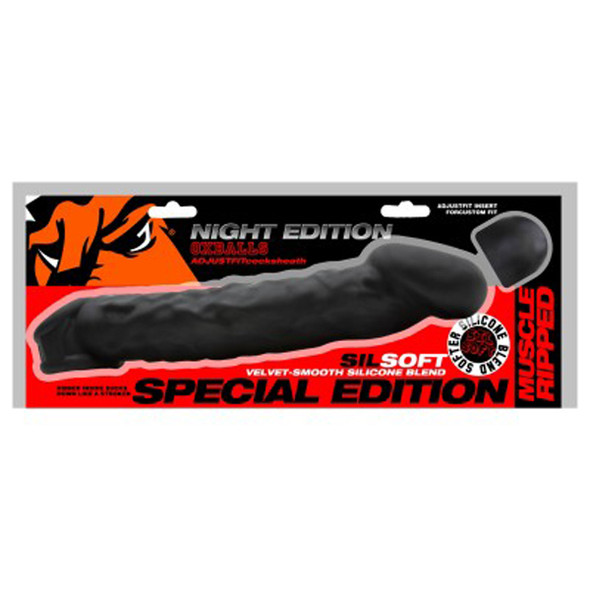 Muscle Ripped Slim Veiny Cocksheath - Night Black Muscle Ripped Slim Veiny Cocksheath - Night Black