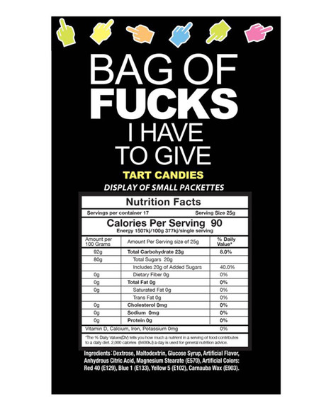 Bag of Fucks I Have to Give Display of 100 Count Bag of Fucks I Have to Give Display of 100 Count