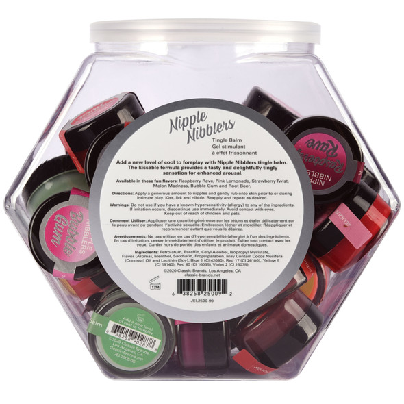 Nipple Nibblers Tingle Balm - 36 Pc. Bowl - 3gm Jars Assorted Nipple Nibblers Tingle Balm - 36 Pc. Bowl - 3gm Jars Assorted