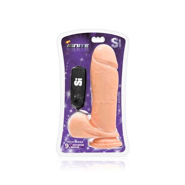 9 Inch Thick Cock W/balls and Egg With Suction - Vanilla 9 Inch Thick Cock W/balls and Egg With Suction - Vanilla