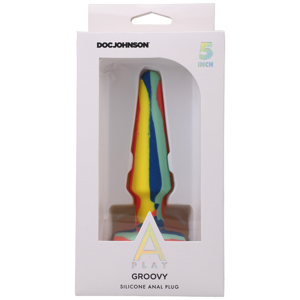 A-Play Groovy Silicone Anal Plug 5 Inch - Sunrise A-Play Groovy Silicone Anal Plug 5 Inch - Sunrise