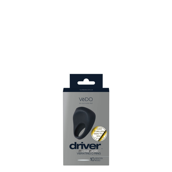 Driver Rechargeable Vibrating C-Ring - Black Driver Rechargeable Vibrating C-Ring - Black
