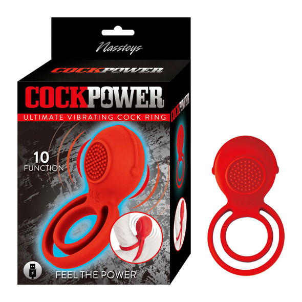 Cockpower Ultimate Vibrating Cockring - Red Cockpower Ultimate Vibrating Cockring - Red