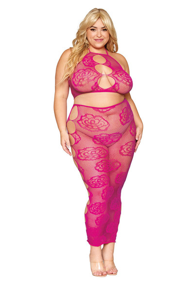 Bralette and Long Skirt - Queen Size - Beet Bralette and Long Skirt - Queen Size - Beet