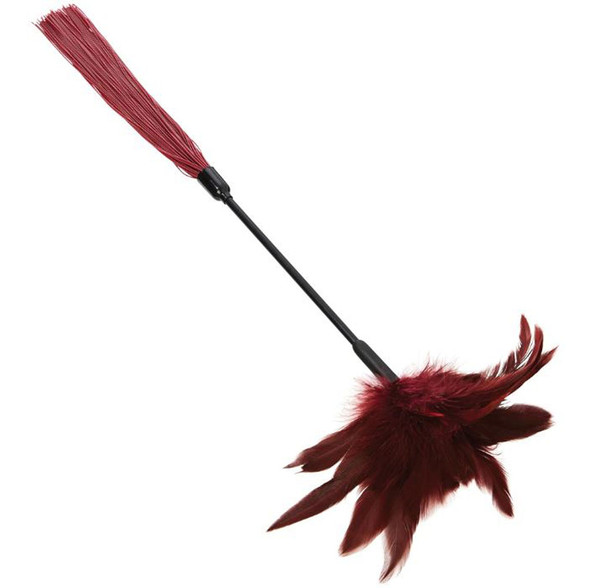 Sex and Mischief Enchanted Feather Tickler - Burgundy Sex and Mischief Enchanted Feather Tickler - Burgundy