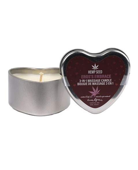 Hemp Seed 3-in-1 Valentines Day Candle - Ero's Embrace 4 Oz Hemp Seed 3-in-1 Valentines Day Candle - Ero's Embrace 4 Oz