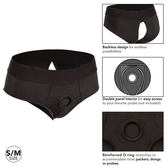 Boundless Backless Brief - S/m - Black Boundless Backless Brief - S/m - Black