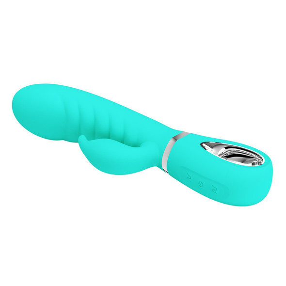 Prescott Super Soft Rabbit Silicone Vibrator - Vibrator -Teal Prescott Super Soft Rabbit Silicone Vibrator - Vibrator -Teal