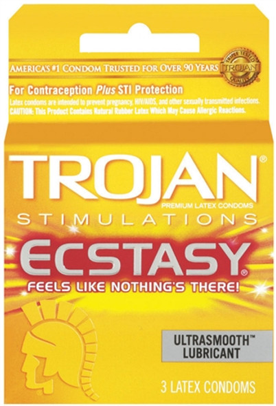 Trojan Ultra Ribbed Ecstasy - 3 Pack Trojan Ultra Ribbed Ecstasy - 3 Pack