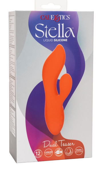 Stella Liquid Silicone Dual Teaser - Orange Stella Liquid Silicone Dual Teaser - Orange