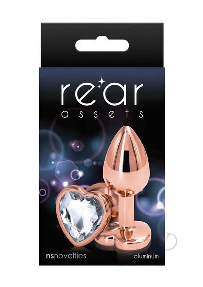 Rear Assets Rose Gold Heart Small Clear Rear Assets Rose Gold Heart Small Clear