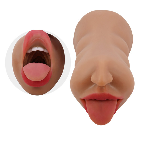 Sarah Mouth Masturbator Sleeve - Brown Sarah Mouth Masturbator Sleeve - Brown
