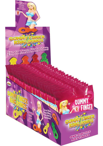 Gummy Finger Ring Dongs 12/disp Gummy Finger Ring Dongs 12/disp