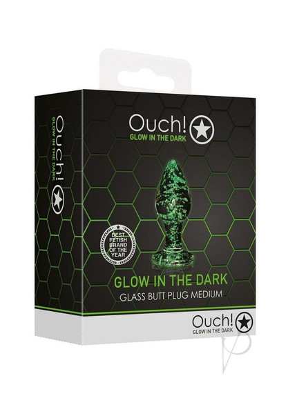 Ouch Glass Butt Plug Gitd Md Ouch Glass Butt Plug Gitd Md