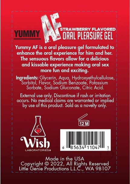 Yummy Af Oral Pleasure Gel Strawberry