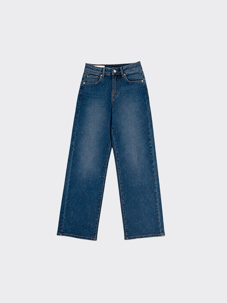 S21 Sparkly wide-leg jeans