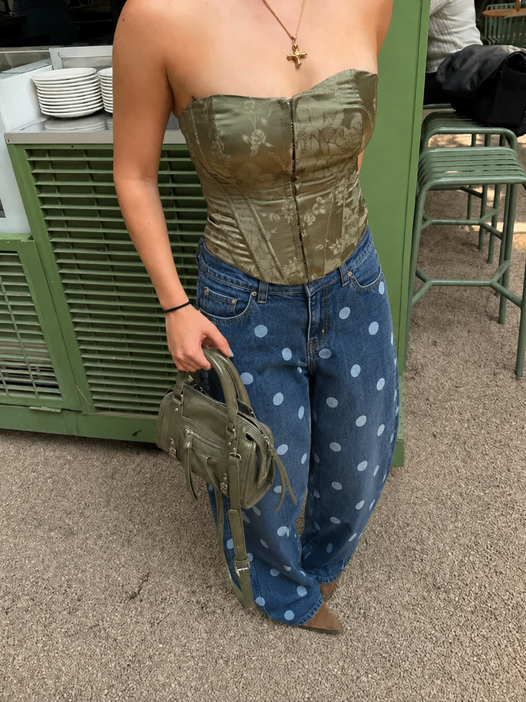 Polka dot balloon pants