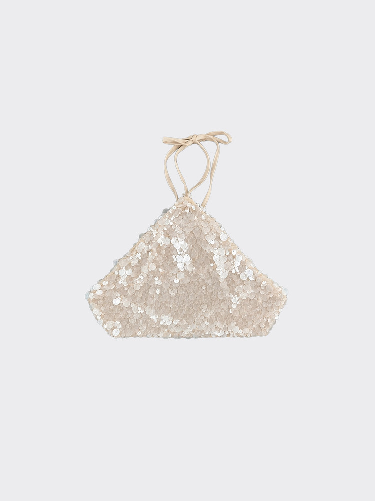 Halter top with sequins