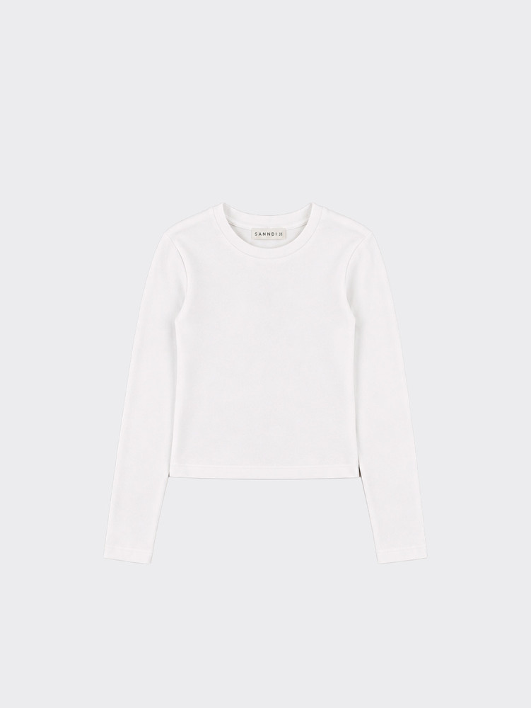 Basic long-sleeved t-shirt White