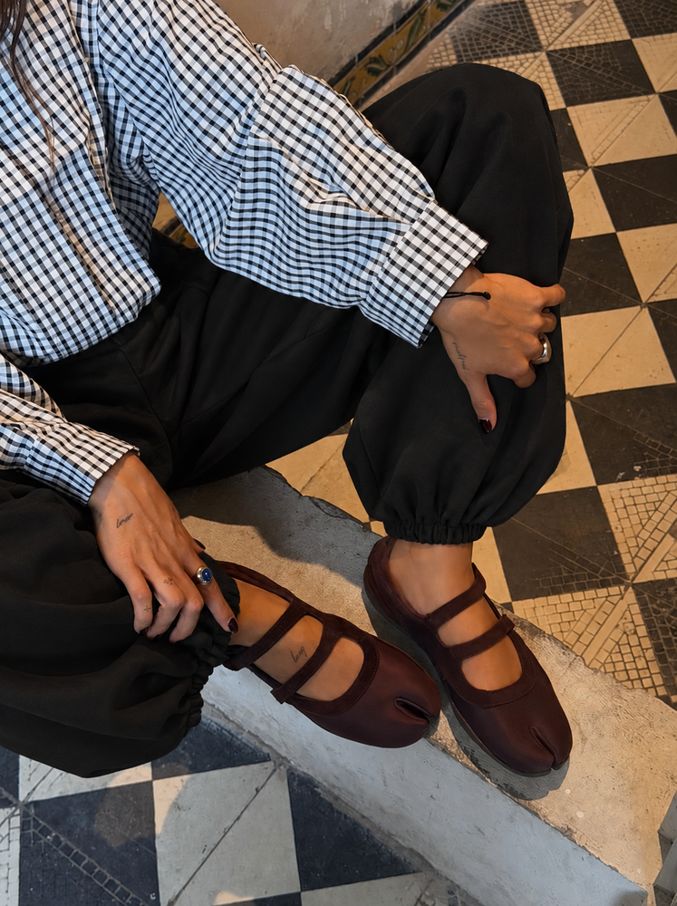 Pleated dress harem pants Black