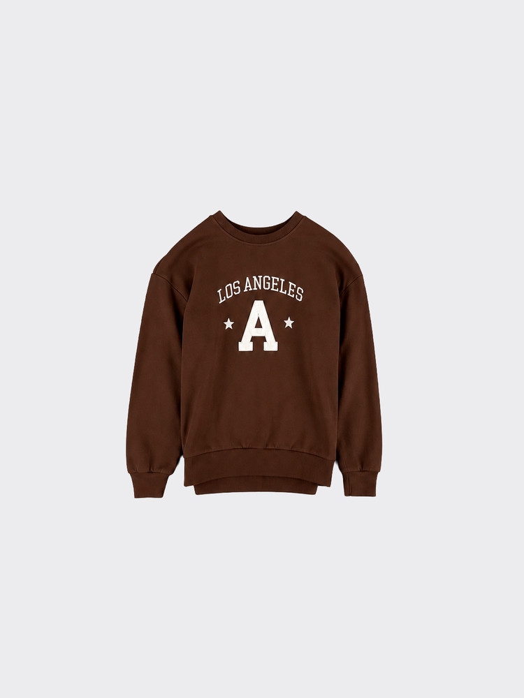 Sweatshirt with graphic and star details brown