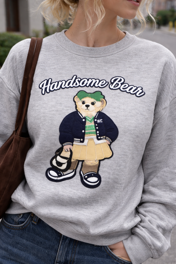 Embroidered puppy sweatshirt