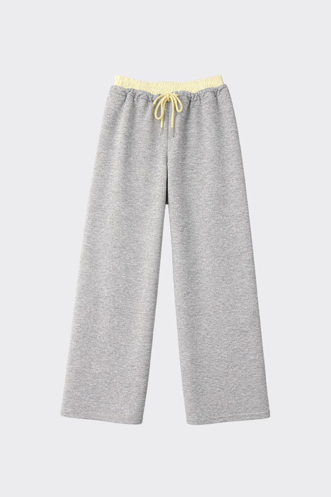 Double waistband jogger trousers yellow