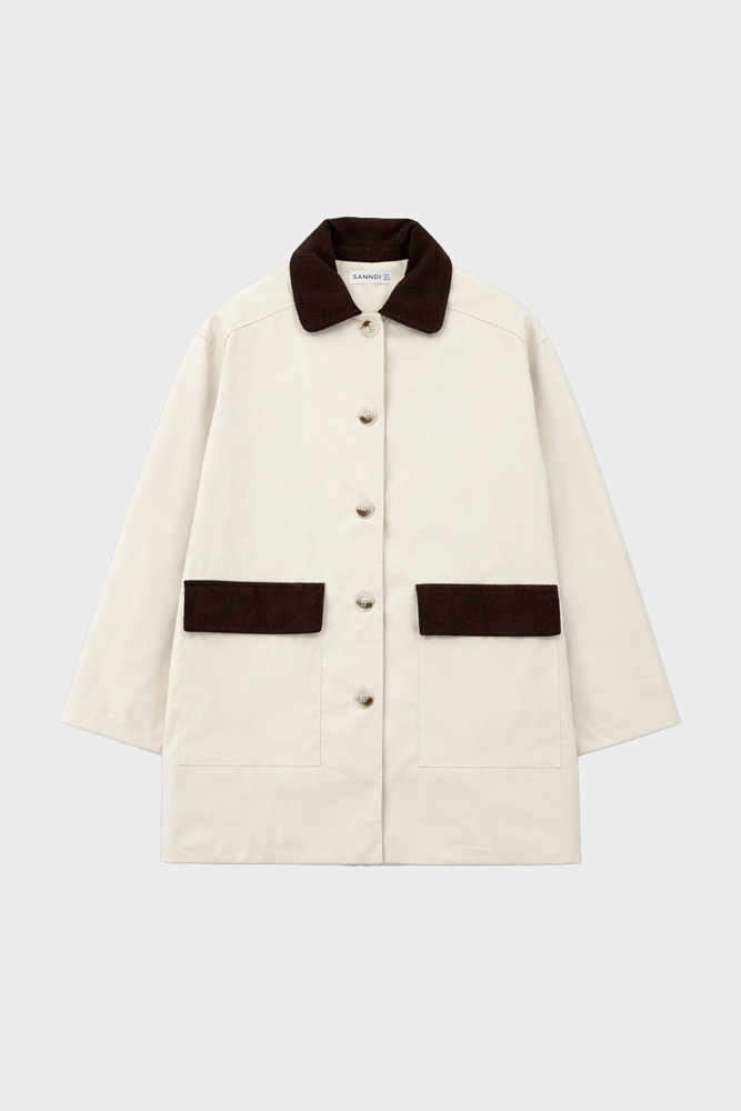 Contrast medium parka beige