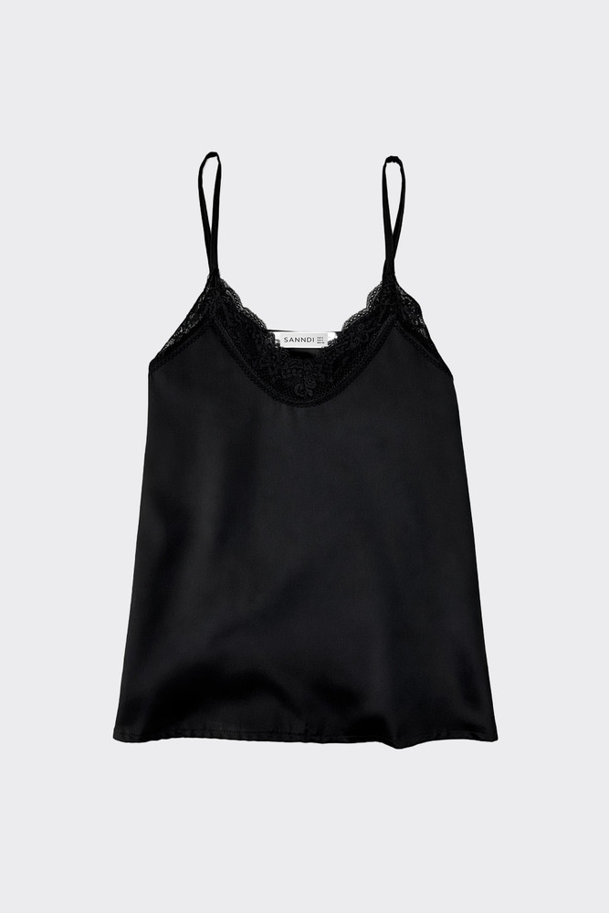 Lace camisole top black