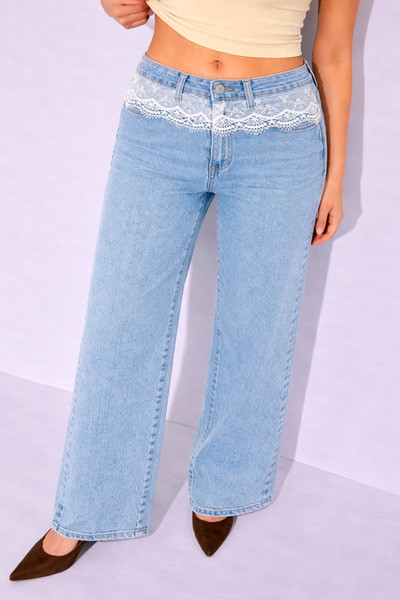 S21 wide leg with lace detail