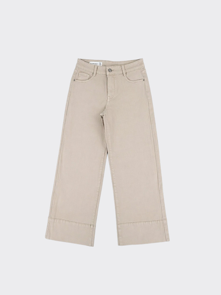 Very wide leg jeans beige