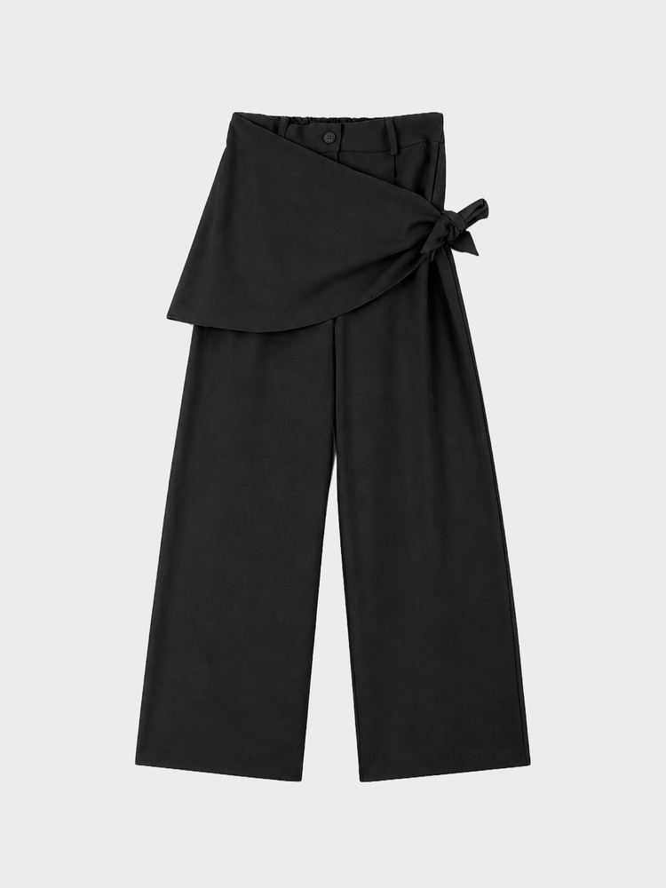 Flowy handkerchief trousers black