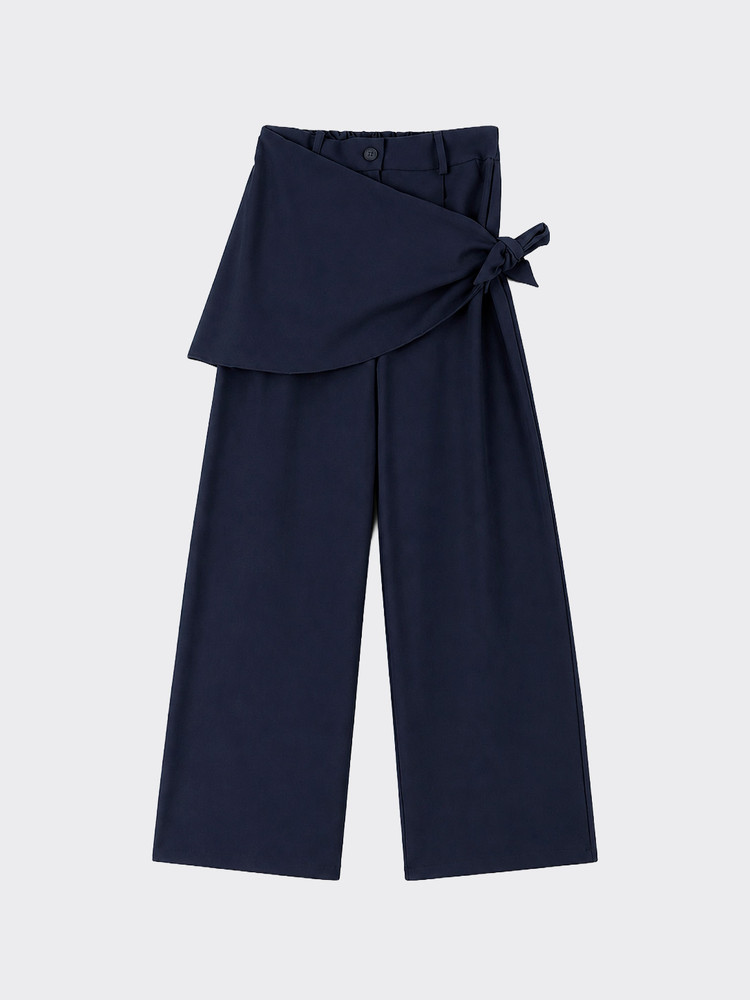Flowy handkerchief trousers Dark blue