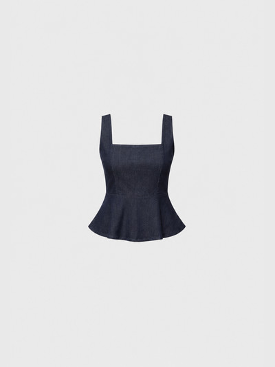 Denim tank top with back detail