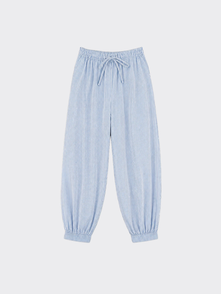 Poplin striped harem pants