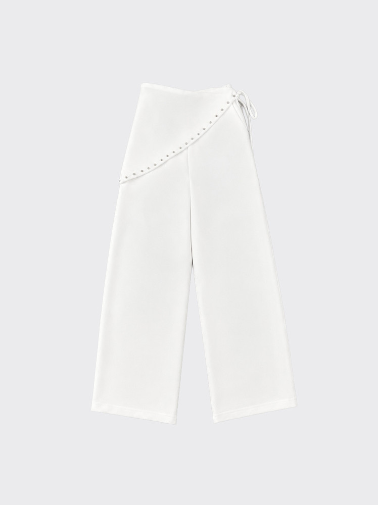 Tencel handkerchief trousers white