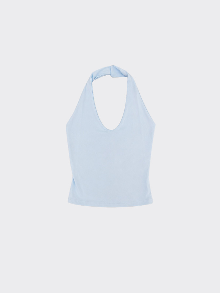 Halter crop top Light blue