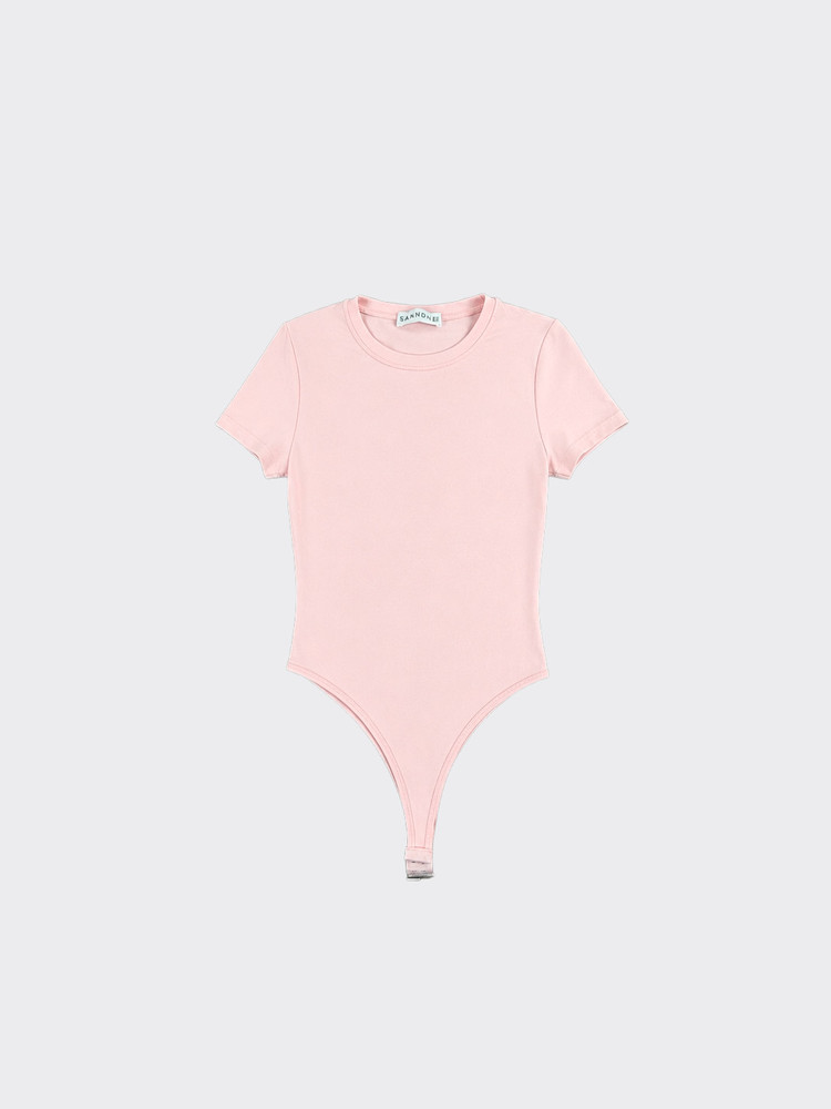Short-sleeved bodysuit pink