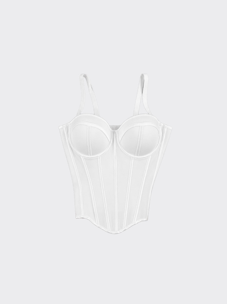 Corset top with boning