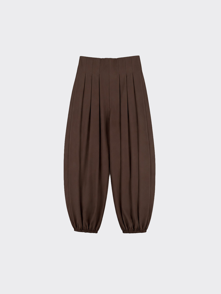 Pleated harem pants brown