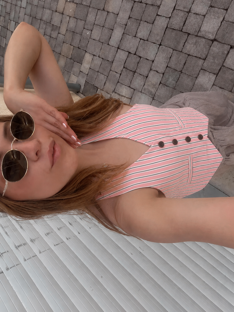 Striped pink vest