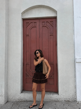 Studed skirt brown