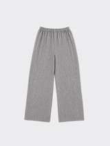 Linen-effect trousers with glitter stripes grey