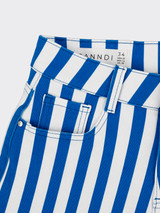 Shorts stripes mini denim blue