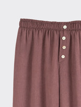Harem pants with button details brown