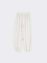 Harem pants with button details white